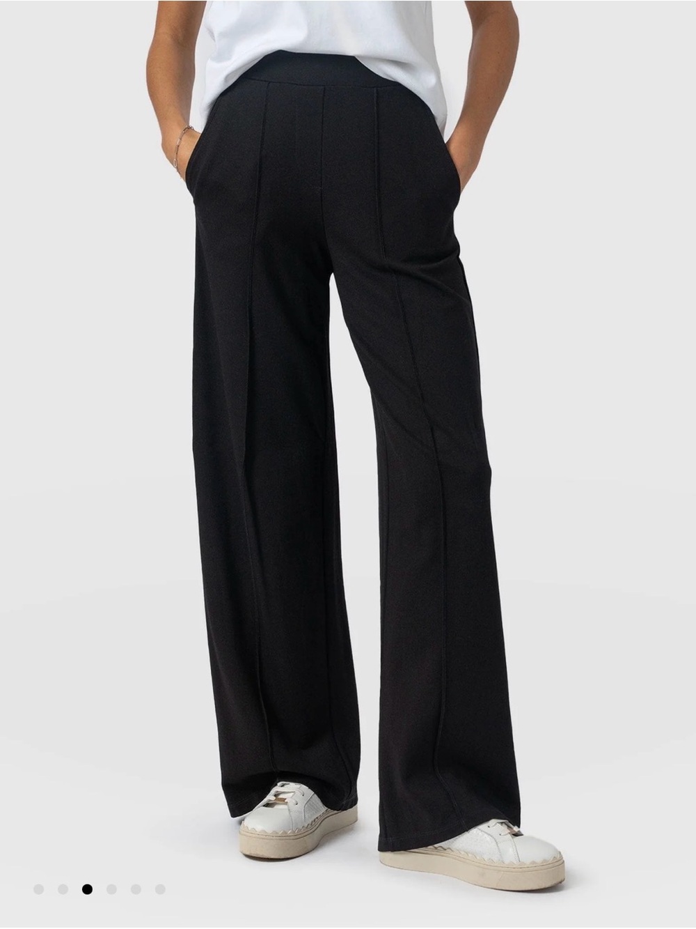 Saint + Sofia The Keller Wide Leg Pant in Black NWT - Picture 4 of 7